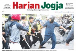 HARIAN JOGJA HARI INI : Bau Kampanye di Demo Buruh