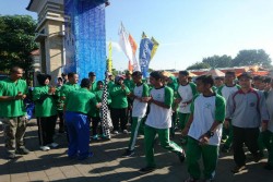 Warga Gunungkidul Senam Massal Padukan Reog, Jatilan dan Gerakan Lalu Lintas