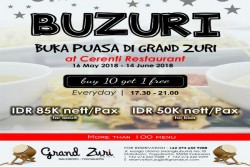 Wow...Grand Zuri Siapkan Ratusan Menu Buka Puasa
