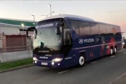 Skuat Jerman Pulang Naik Bus Buatan Korsel