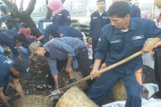 Wisatawan dan Anggota Komunitas Bersihkan Pantai Trisik
