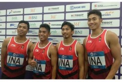 Zohri dkk Sumbang Medali Perak dari Nomor Estafet 4×100 Meter Putra