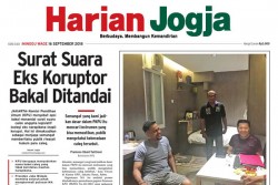 HARIAN JOGJA HARI INI : Surat Suara Eks Koruptor Bakal Ditandai