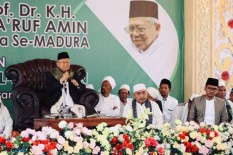 Ma'ruf Amin Minta Santri Tak Hanya Belajar Alquran dan Kitab Kuning
