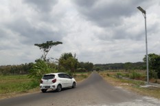 Asyik, Dua Dusun di Sedayu Kini Sudah Dilengkapi Lampu Jalan Bertenaga Surya