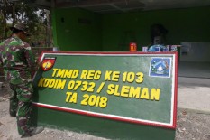 Jadi Penanda, Tugu Prasasti di Lokasi TMMD Hampir Rampung
