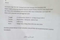 Ditolak di Bogor karena Diduga Berbau HTI, Acara Kekhalifahan Islam se-Dunia Pindah ke Jakarta