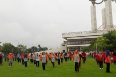 BPAD DIY Rayakan HUT Grhatama Pustaka dengan Senam Massal