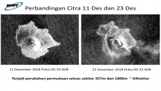 Ini Penampakan Longsor Kaki Gunung Anak Krakatau Seluas 64,3 Ha, Diduga Pemicu Tsunami