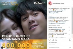 Wow, Baru Tayang Hari Pertama, Dilan 1991 Ditonton 800.000 Orang