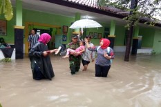 Foto-Foto Banjir di Cawas Klaten Kamis Ini