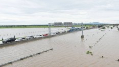 Genangan Air di Tol Ngawi Kertosono Mulai surut