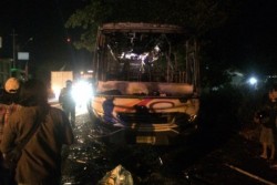 Pengendara Motor yang Ditabrak Bus di Jl. Wates Luka Berat