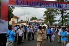 Di Salatiga, Kampanye Paslon 02 Diguyur Hujan Deras