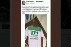 Viral Kaus Berlogo FPI Bekas Demo BTP Dijual Online, Ini yang Bikin Warganet Terkejut
