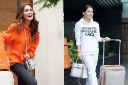 Membandingkan OOTD Mudik Versi Syahrini dan Luna Maya, Pilih Mana?