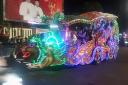 Kereta Wisata Ramaikan Takbiran di Wonogiri