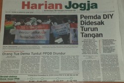 HARIAN JOGJA HARI INI : Pemda DIY Didesak Turun Tangan