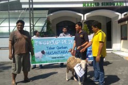 Warga Sinduadi Terima Bantuan Hewan Kurban dari Kantor di Lingkungannya