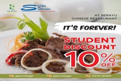 GQ Hotel Beri Diskon Pelajar dan Mahasiswa Santap di Restoran