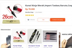 Gara-Gara Penusukan Wiranto, Toko Online Larang Penjualan Belati Kunai