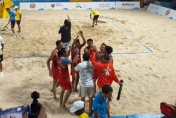 Voli Pantai Indonesia Sabet Perunggu di World Beach Games