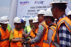 First Stringing Sutet 500 KV Berhasil Dilakukan