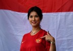 Gaya Miyabi Saat Mendukung Indonesia 