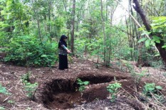 Tanah Ambles di Panggang Ancam Permukiman Warga 