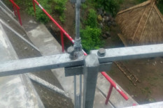 Baru 2 Bulan Dipakai, Jembatan Gantung Ngampon Sudah Rusak