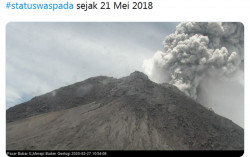 Gunung Merapi Erupsi, Semburkan Kolom Asap 5.000 Meter