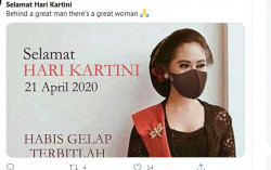 Hari Kartini Saat Pandemi Corona, Tak Ada Perayaan di Sekolah, Medsos Ramai Foto Perempuan Berkebaya dan Bermasker