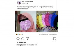 Ada Perempuan Jual Masker Rajut Bolong-Bolong, Warganet: Corona Tertawa Melihat Ini