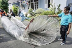 Jatuh di Magetan, Balon Udara Raksasa Nyaris Bakar Rumah Warga