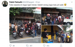 Gowes Marak, Seperti Ini Antrean Pembeli di Depan Toko Sepeda di Jogja