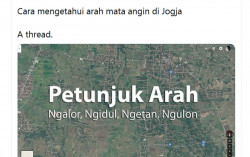 Ngalor Ngidul Ngetan Ngulon, Warganet Ini Ajarkan Cara Mengetahui Arah Mata Angin di Jogja