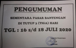 Lagi, Pasar di Bantul Ditutup karena Covid-19