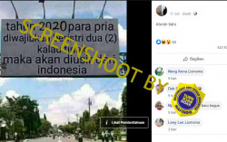 CEK FAKTA: Beredar Foto Reklame Bertulis Tahun 2020 Pria Diwajibkan Beristri Dua, Ini Faktanya