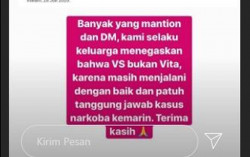 Keluarga Vitalia Sesha Buka Suara terkait Artis VS yang Ditangkap karena Prostitusi Online