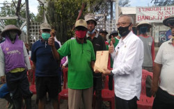 Bangunan Darurat Terminal Agrobisnis di Selatan Pantai Samas Mulai Dibangun