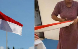 Viral Video Emak-emak Gunting Bendera Merah Putih, Ternyata karena Jengkel Anak