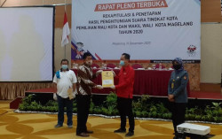 Hasil Pilkada Kota Magelang Ditetapkan, Aziz-Mansyur 60,02%, Aji-Windarti 39,98%