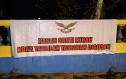Memanas, Muncul Spanduk Kampanye Hitam Jelang Pilkades Srigading 