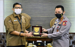 Dikunjungi Sandiaga, Kapolri Bahas Penguatan 5 Destinasi Super Prioritas