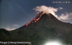 Dua Hari, Merapi Empat Kali Muntahkan Awan Panas