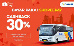 Perkuat Digitalisasi Sistem, DAMRI Gandeng ShopeePay Sediakan Layanan Pembayaran Elektronik