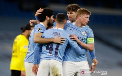 Menang Tipis Atas Dortmund, Manchester City Hanya Butuh Hasil Imbang di Leg Kedua