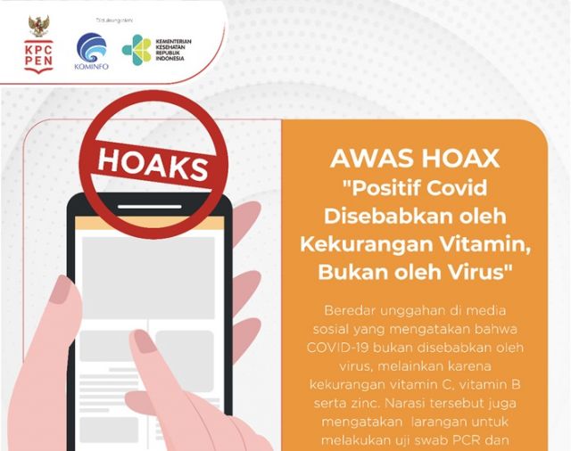 Positif Covid Disebabkan Kekurangan Vitamin Bukan Karena Virus, Benarkah?