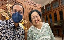 Diisukan Akan Direshuffle, Nadiem Makarim Temui Megawati