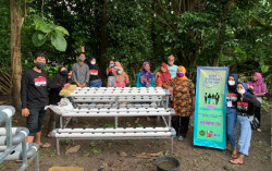 KKN UMY Kembangkan Aquaponic untuk Penyediaan Bahan Pangan Keluarga